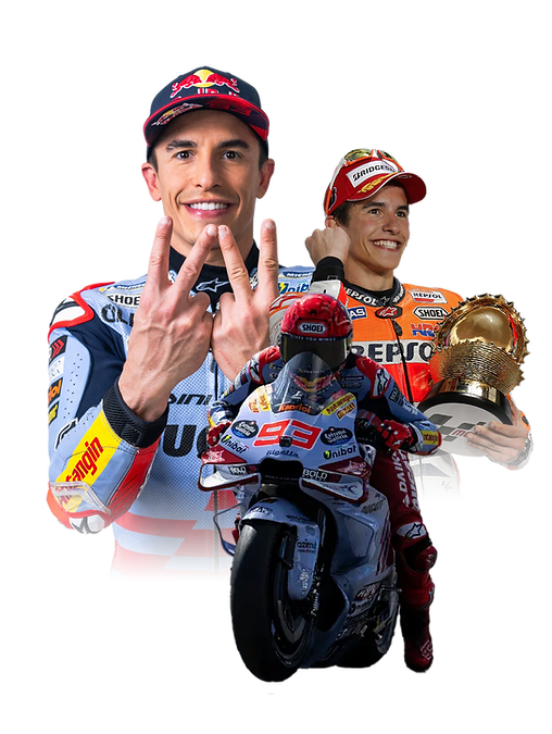 Marc Marquez with his racing motor