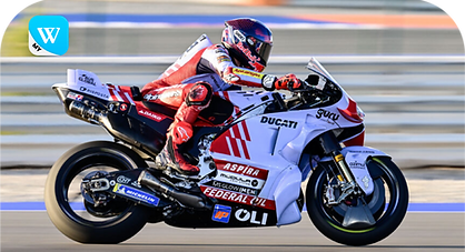 Marc Marquez riding his racing motor