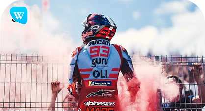 Marc Marquez with his 93 racing suits