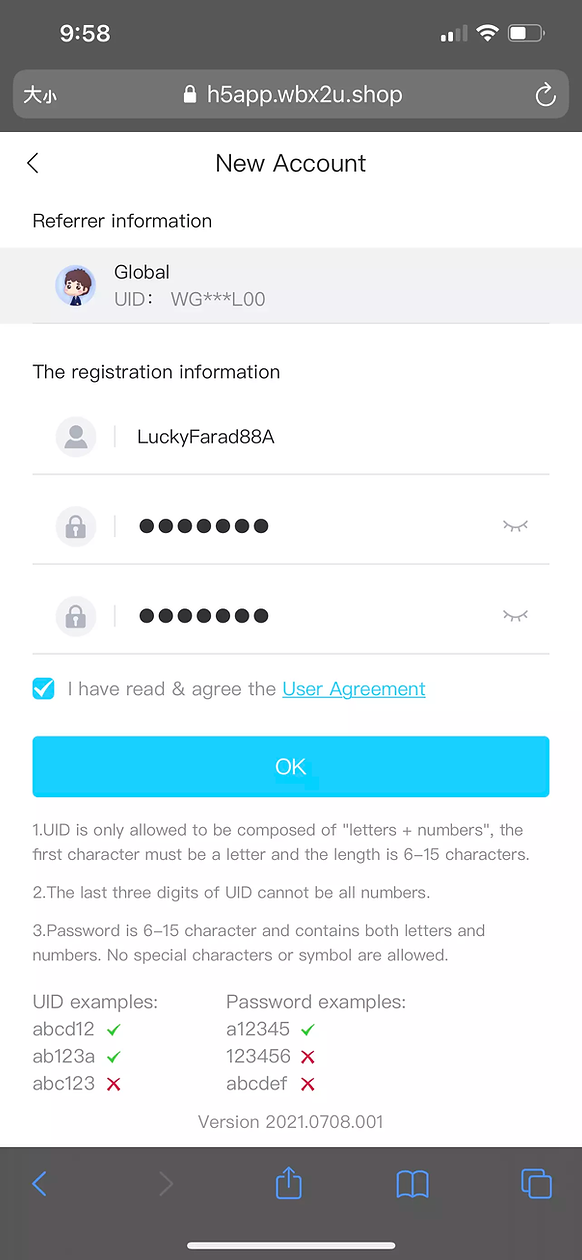 Winbox Register step 3